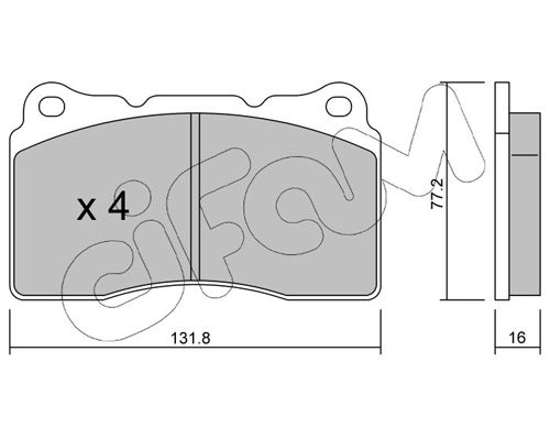 CIFAM 822-288-1 Brake Pad Set, disc brake