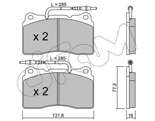 CIFAM 822-288-2 Brake Pad Set, disc brake