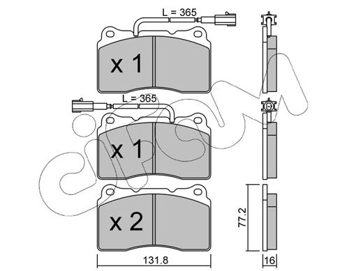 CIFAM 822-288-4 Brake Pad Set, disc brake