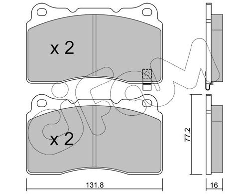 CIFAM 822-288-5 Brake Pad Set, disc brake