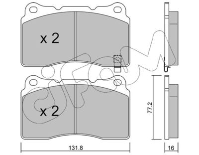 Brake Pad Set, disc brake CIFAM 822-288-5
