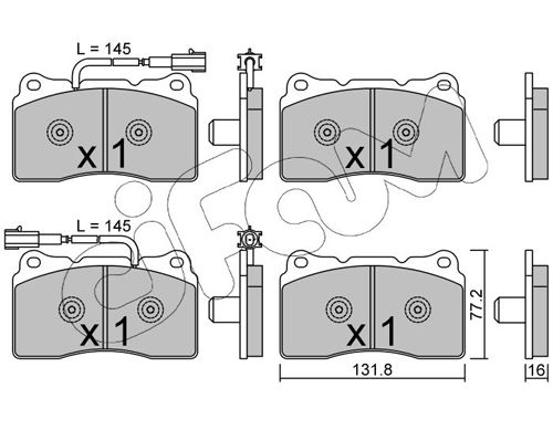 CIFAM 822-288-6 Brake Pad Set, disc brake