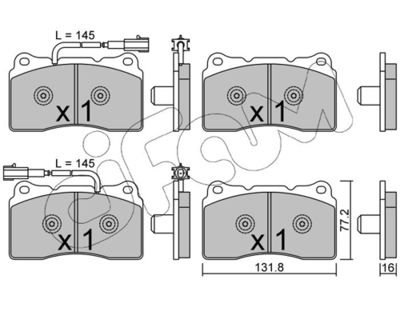 Brake Pad Set, disc brake CIFAM 822-288-6