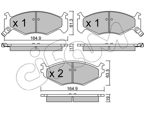 CIFAM 822-289-0 Brake Pad Set, disc brake