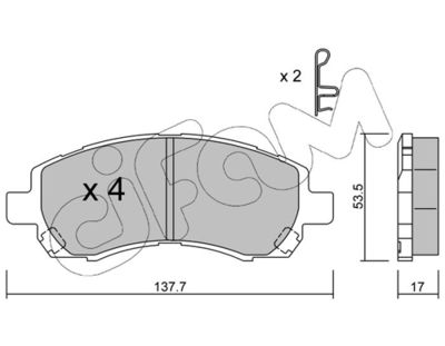 Brake Pad Set, disc brake CIFAM 822-295-0