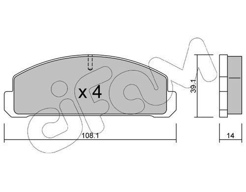 CIFAM 822-300-0 Brake Pad Set, disc brake