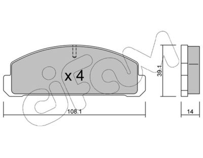 Brake Pad Set, disc brake CIFAM 822-300-0