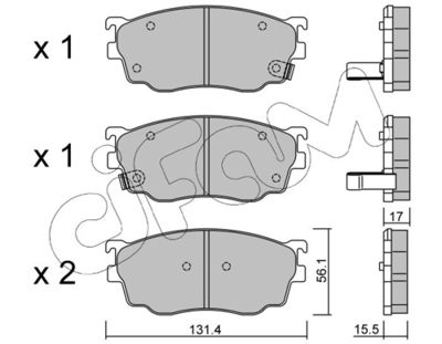 Brake Pad Set, disc brake CIFAM 822-301-0