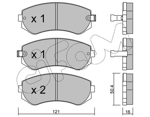 CIFAM 822-304-0 Brake Pad Set, disc brake