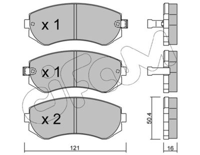 Brake Pad Set, disc brake CIFAM 822-304-0