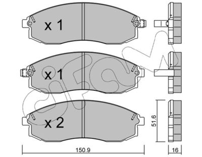 Brake Pad Set, disc brake CIFAM 822-306-1