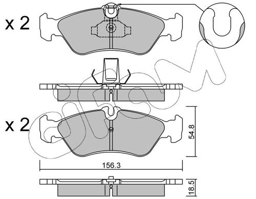 CIFAM 822-311-0 Brake Pad Set, disc brake
