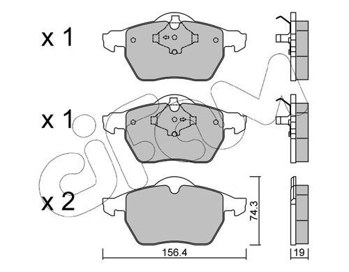 CIFAM 822-314-1 Brake Pad Set, disc brake