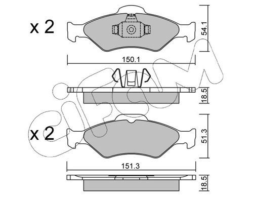 CIFAM 822-315-0 Brake Pad Set, disc brake