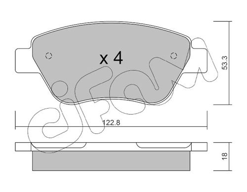 CIFAM 822-321-1 Brake Pad Set, disc brake