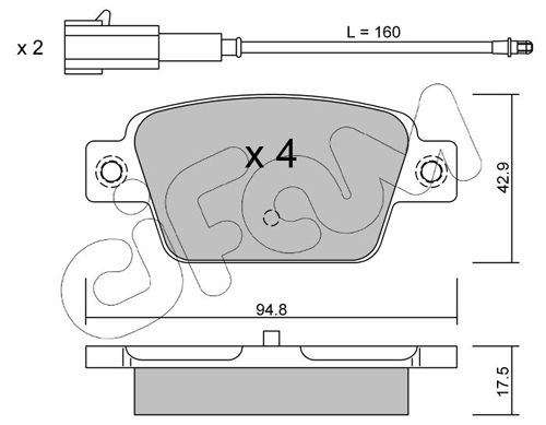 CIFAM 822-323-1 Brake Pad Set, disc brake