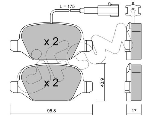 CIFAM 822-323-2 Brake Pad Set, disc brake