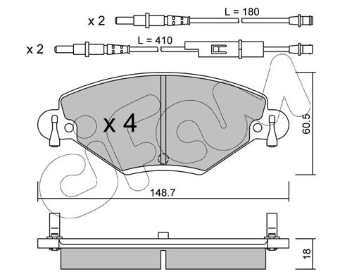 CIFAM 822-331-0 Brake Pad Set, disc brake