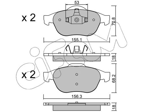 CIFAM 822-336-0 Brake Pad Set, disc brake