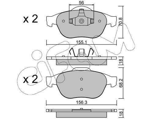 CIFAM 822-336-1 Brake Pad Set, disc brake