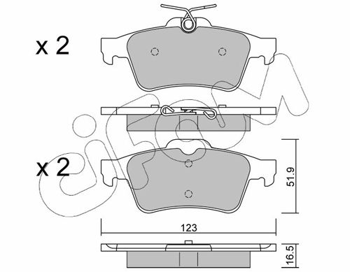 CIFAM 822-337-1 Brake Pad Set, disc brake