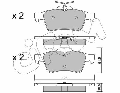 Brake Pad Set, disc brake CIFAM 822-337-1
