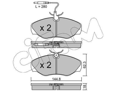 CIFAM 822-338-1 Brake Pad Set, disc brake