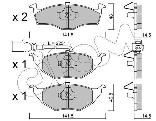 CIFAM 822-345-1 Brake Pad Set, disc brake