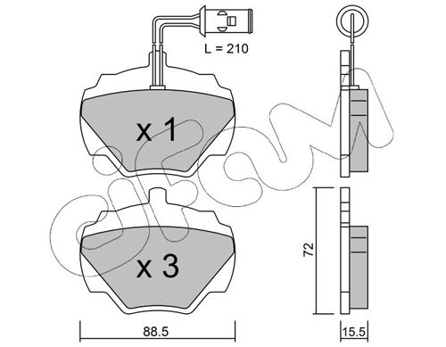 CIFAM 822-353-1 Brake Pad Set, disc brake