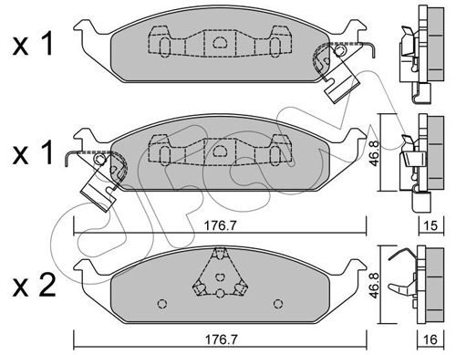 CIFAM 822-355-0 Brake Pad Set, disc brake