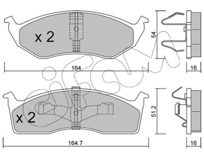 Brake Pad Set, disc brake CIFAM 822-356-1