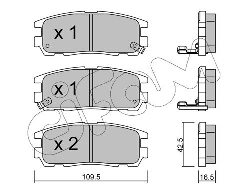CIFAM 822-358-0 Brake Pad Set, disc brake
