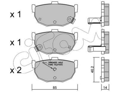 Brake Pad Set, disc brake CIFAM 822-362-1