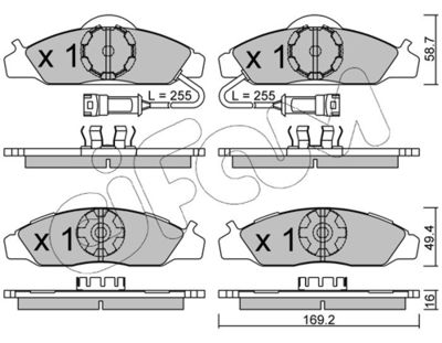 Brake Pad Set, disc brake CIFAM 822-368-0