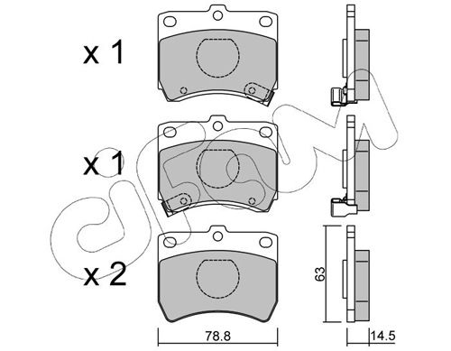 CIFAM 822-370-0 Brake Pad Set, disc brake