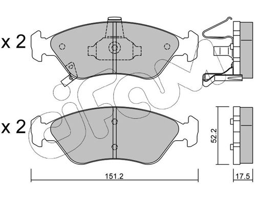 CIFAM 822-371-0 Brake Pad Set, disc brake