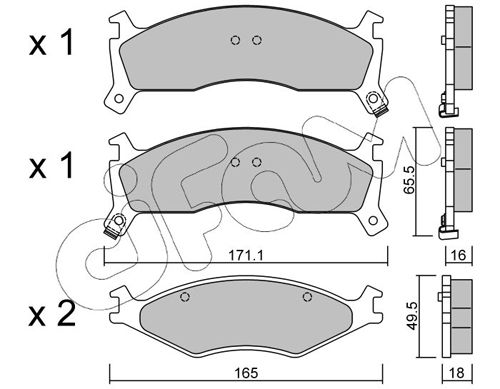 CIFAM 822-375-0 Brake Pad Set, disc brake