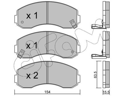 Brake Pad Set, disc brake CIFAM 822-377-0