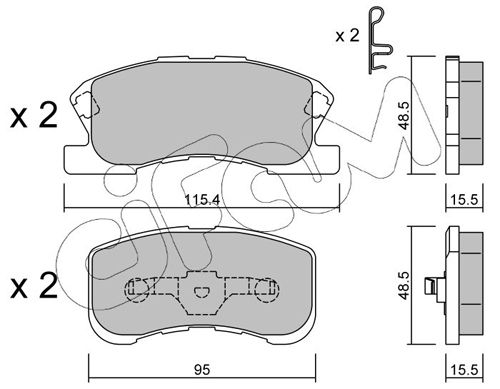 CIFAM 822-381-0 Brake Pad Set, disc brake
