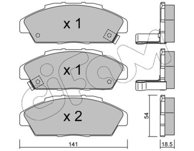 Brake Pad Set, disc brake CIFAM 822-385-0