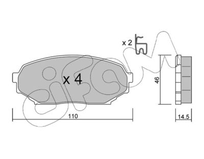 Brake Pad Set, disc brake CIFAM 822-388-0