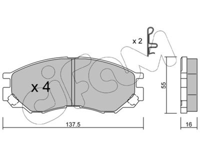 Brake Pad Set, disc brake CIFAM 822-401-0