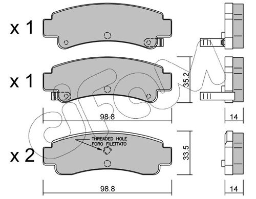 CIFAM 822-402-0 Brake Pad Set, disc brake