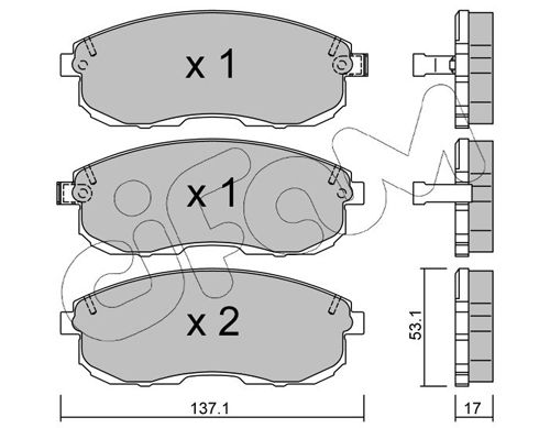 CIFAM 822-404-0 Brake Pad Set, disc brake