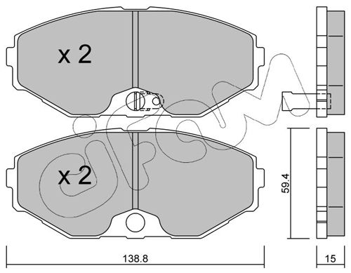 CIFAM 822-405-0 Brake Pad Set, disc brake