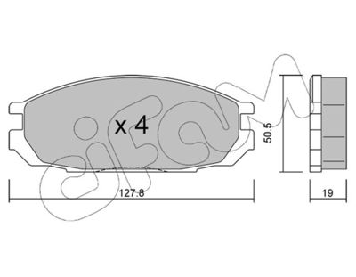 Brake Pad Set, disc brake CIFAM 822-409-0