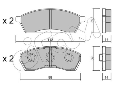 Brake Pad Set, disc brake CIFAM 822-410-0
