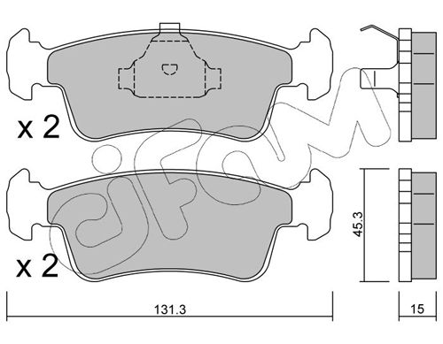 CIFAM 822-420-0 Brake Pad Set, disc brake