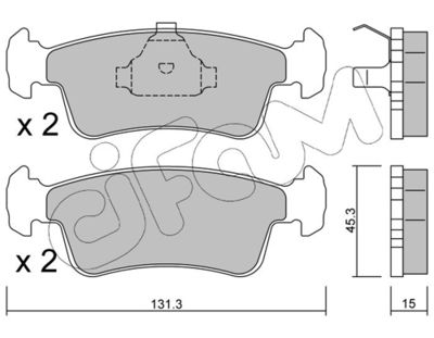 Brake Pad Set, disc brake CIFAM 822-420-0