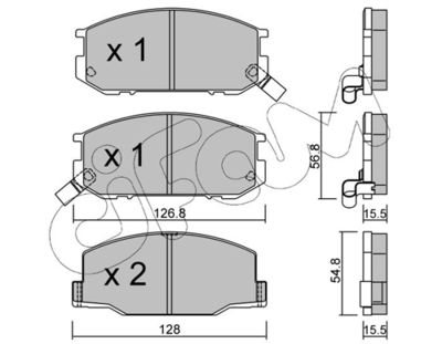 Brake Pad Set, disc brake CIFAM 822-425-0
